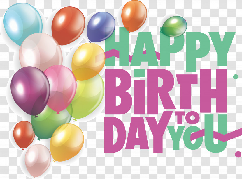 Balloon Font Text Birthday Happiness Transparent PNG