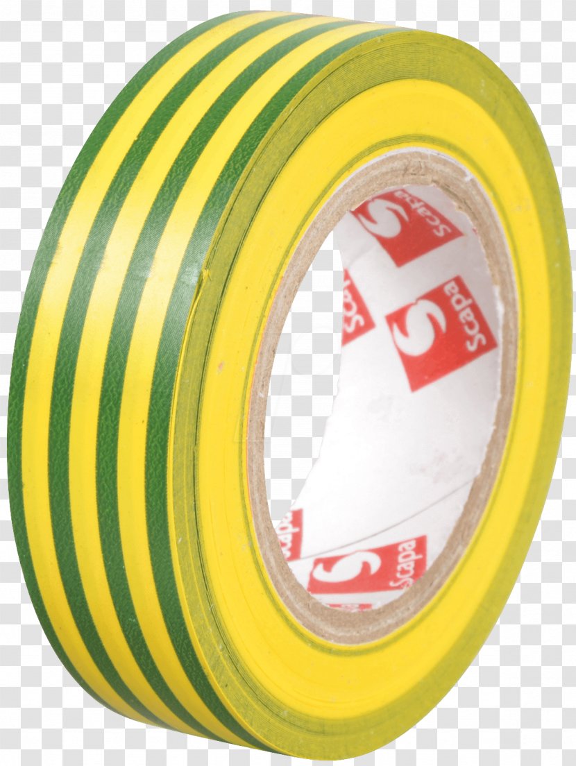 Yellow Electrical Tape Green VDE E.V. Gaffer - Measure Transparent PNG