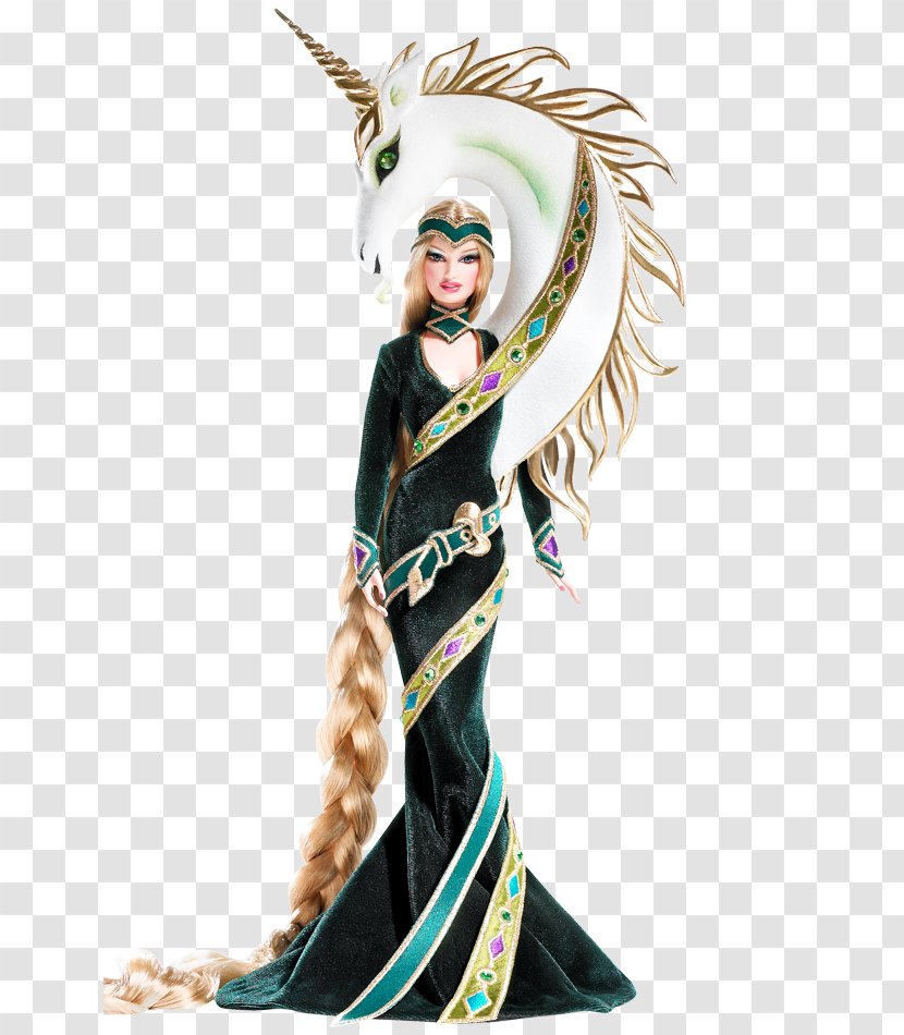 Lady Of The Unicorns Barbie Doll By Bob Mackie Gold Movie Mixer - Look Transparent PNG