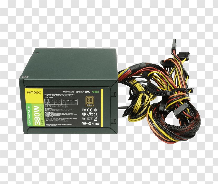 AC Adapter Power Supply Unit Converters Antec EarthWatts Green EA-380D - Corsair Components - Electricity Supplier Big Promotion Transparent PNG