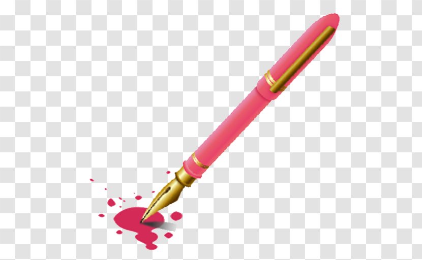 Ballpoint Pen Pink M - Office Supplies - Design Transparent PNG