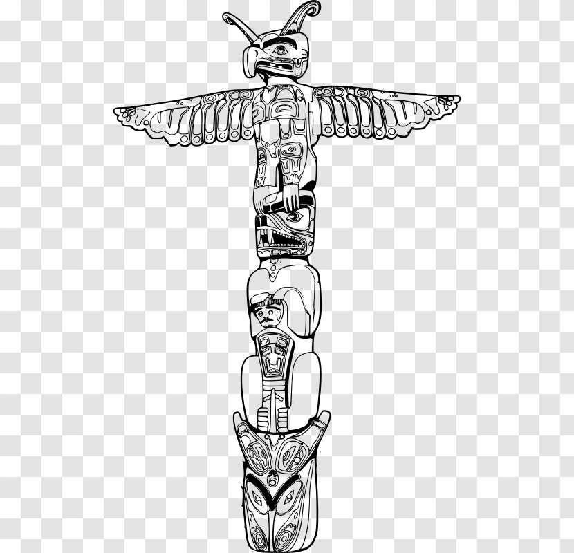 Totem Pole Coloring Book Indigenous Peoples Of The Americas Native Americans In United States - Drawing - Child Transparent PNG
