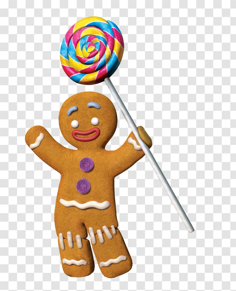 The Gingerbread Man Donkey Shrek Musical - Cookie Cutter - Manpower Lift Lollipop Transparent PNG