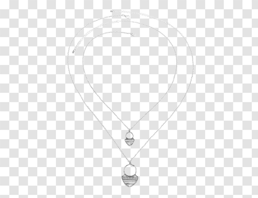 Locket Necklace Jewellery Silver Product Design - Body Transparent PNG