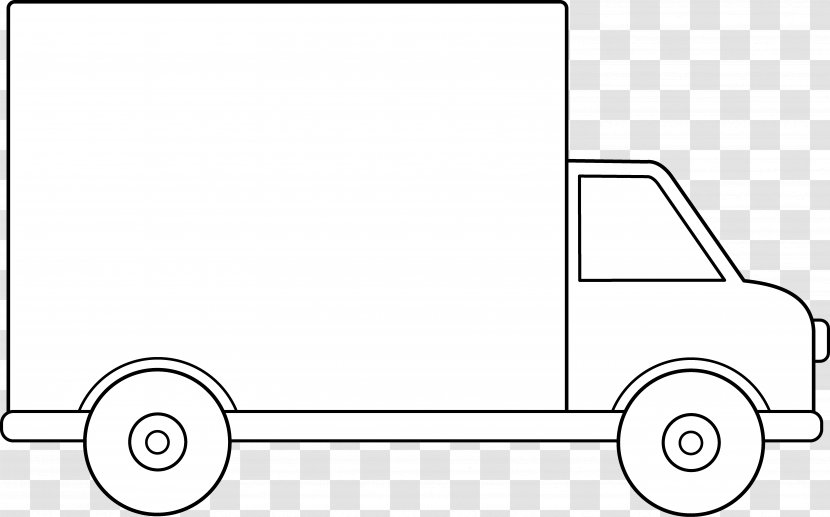 Pickup Truck Car Van Clip Art - Rectangle - Blank Food Cliparts Transparent PNG