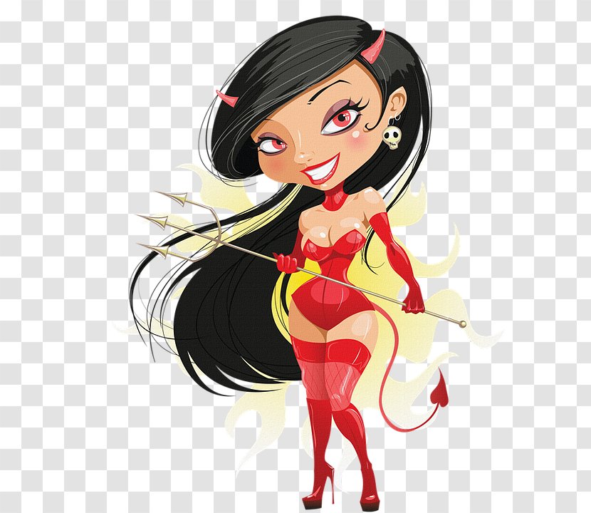 Devil Cartoon Drawing - Flower Transparent PNG