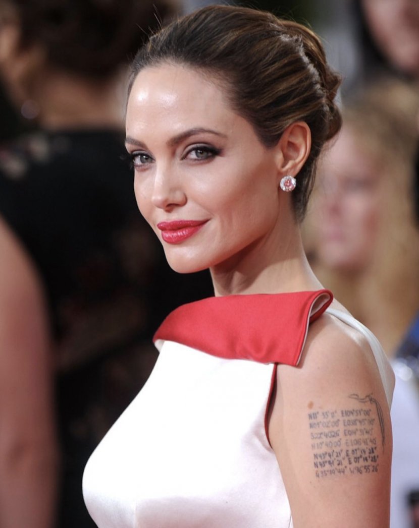 Angelina Jolie Beverly Hills 69th Golden Globe Awards The Girls - Flower Transparent PNG