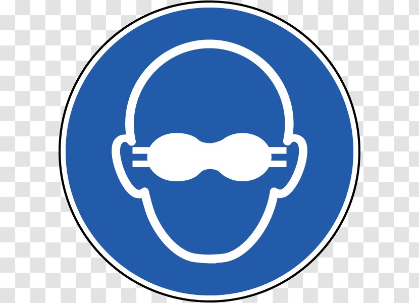 Eye Protection Personal Protective Equipment Goggles Safety Sign - Iso 7010 Transparent PNG