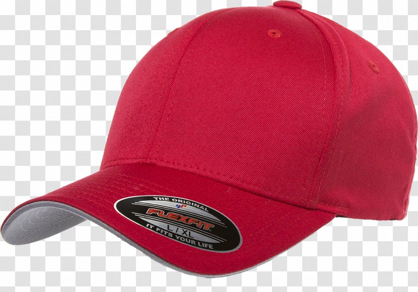 Baseball Cap Red Hat - Flexfit Transparent PNG