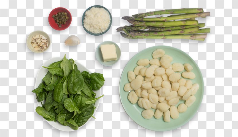 Vegetarian Cuisine Gnocchi Pesto Italian Salsa Verde - Leaf Vegetable - Asparagus Board Transparent PNG