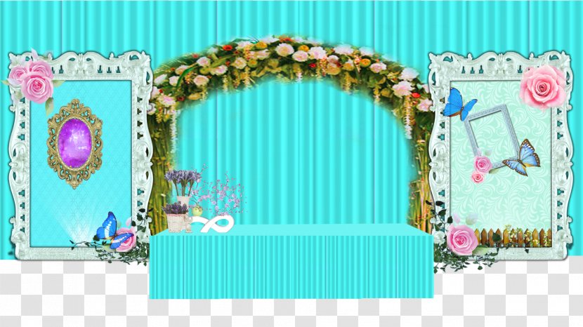 Blue Wedding Marriage Cyan - Tiffany Attendance Area Transparent PNG