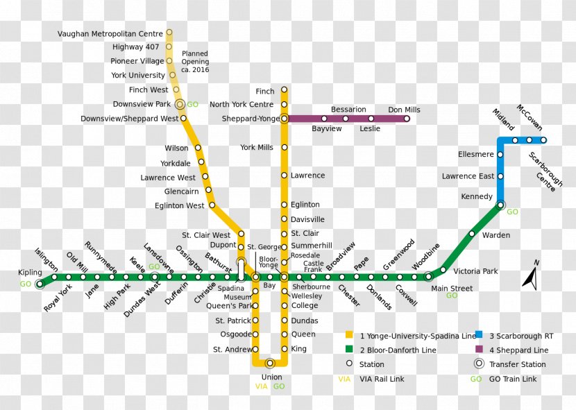 Toronto Subway Map Renting Rapid Transit - Animated Mapping Transparent PNG