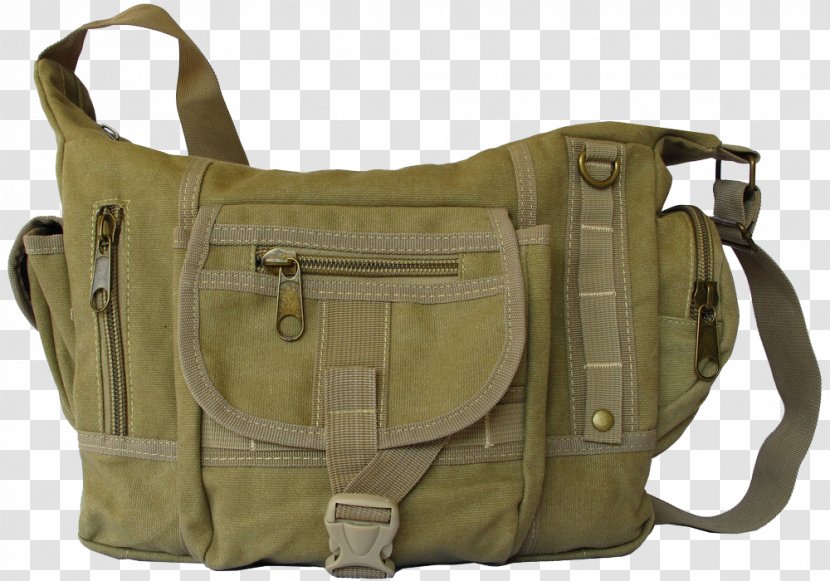 Handbag Messenger Bags Leather Khaki - Bag Transparent PNG
