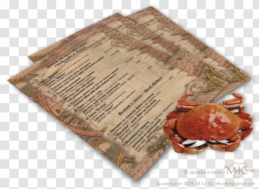 Paper Restaurant Menu Printing Dungeness Crab - Discounts And Allowances Transparent PNG