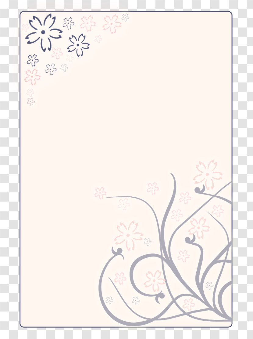 Floral Design Paper Calligraphy Font - Flower Transparent PNG