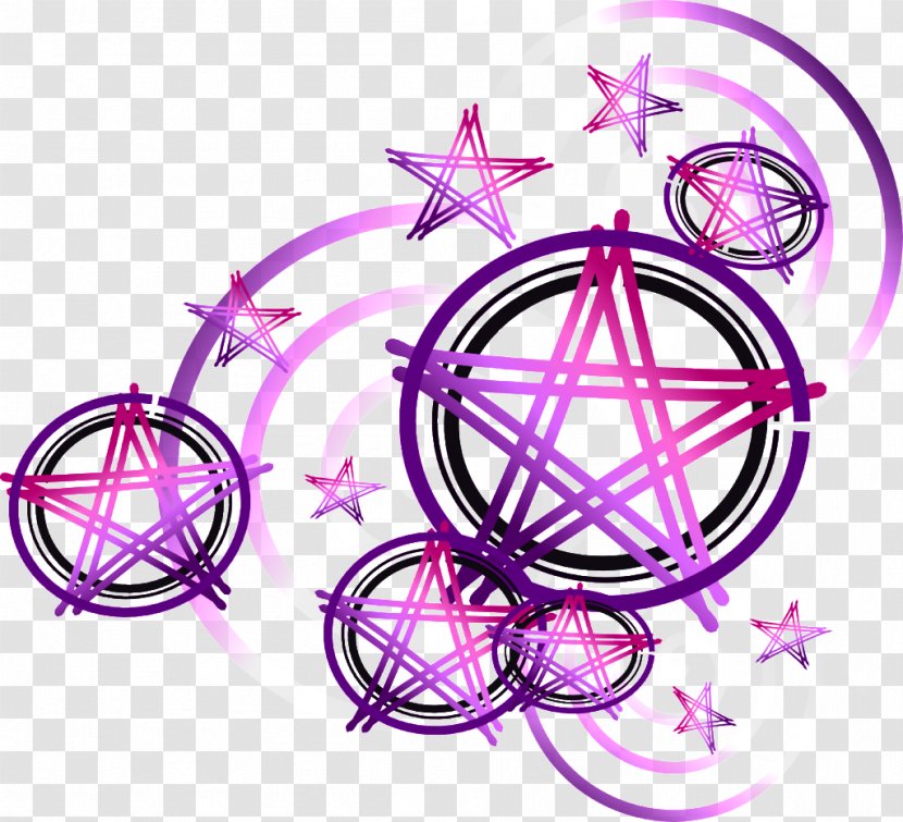 Pentagram Purple Pentacle Magenta Symbol - Star Transparent PNG