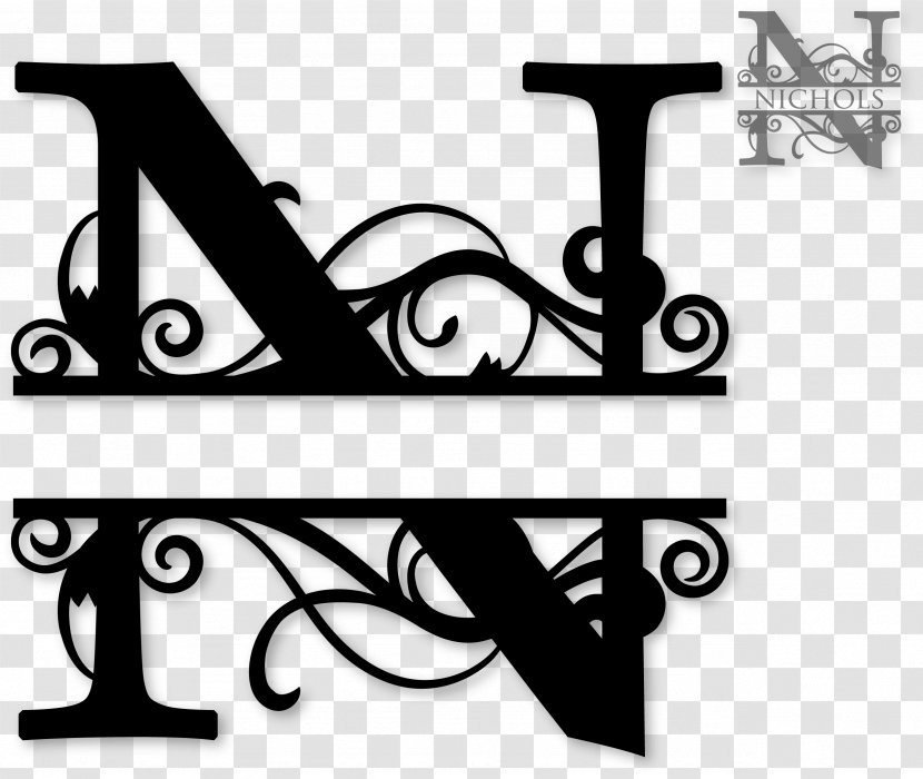 Monogram Decal Letter Initial - Sticker - Initials Transparent PNG