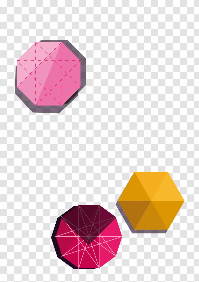 Rhombus - Vecteur - Hand Painted Color Diamond Transparent PNG