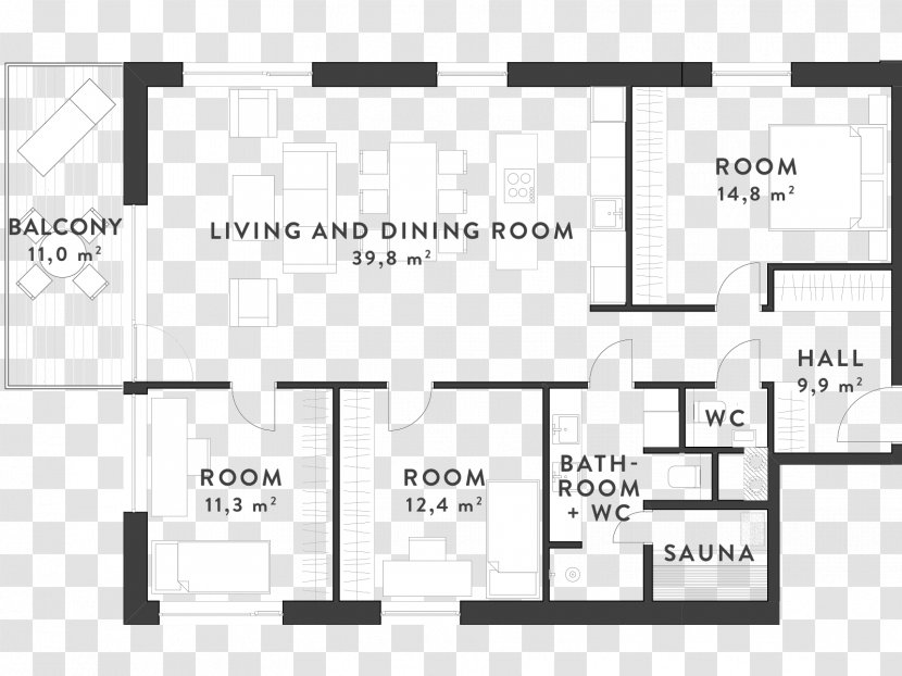 Floor Plan Apartment Blueprint Interior Design Services - Storey Transparent PNG