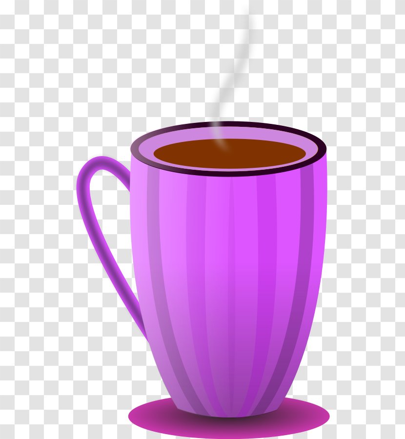 Coffee Tea Hot Chocolate Cafe Clip Art - Magenta - Pics Of Cups Transparent PNG