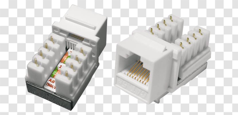 Electrical Connector Registered Jack Keystone Module 8P8C Category 5 Cable - Rj 45 Transparent PNG