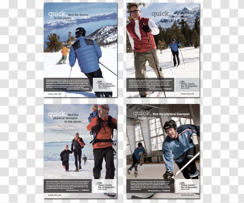 Smith + Jones, Inc. Lake Tahoe Advertising Barton Health Ski Way - Ice - Marketing Campaign Transparent PNG