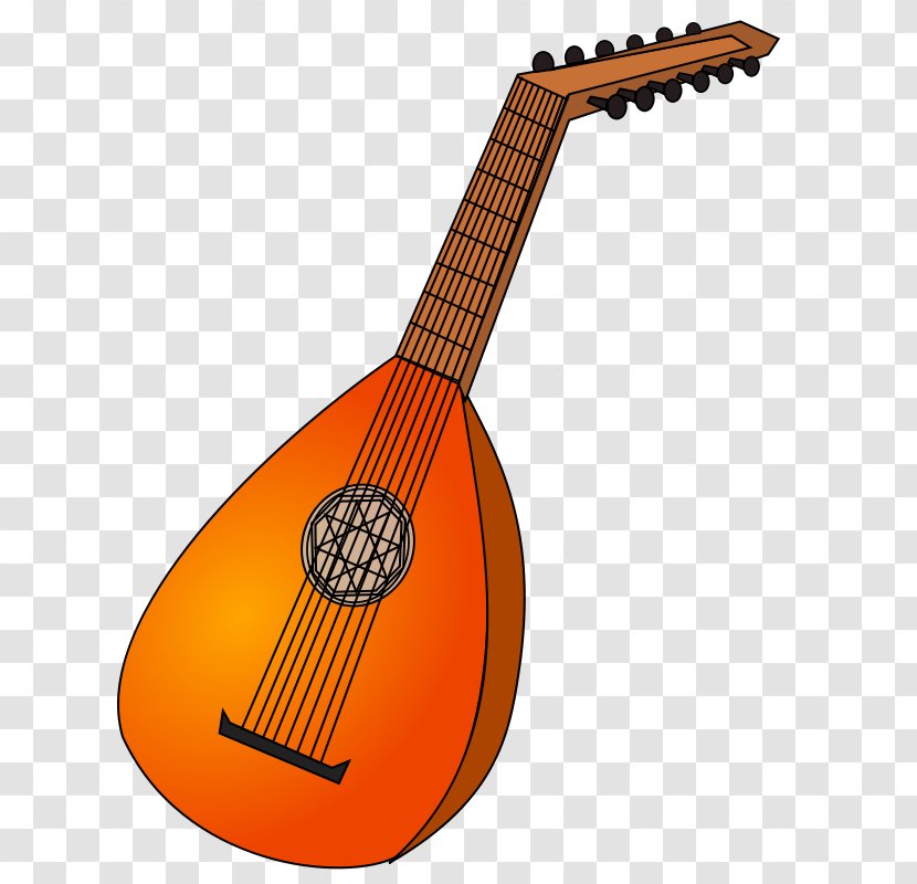Lute Musical Instruments Clip Art - Flower - Mandolin Cliparts Transparent PNG