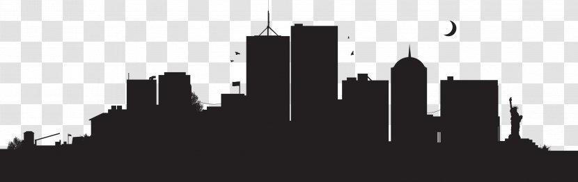 New York City Skyline Clip Art - Monochrome Photography - Vector Architecture Transparent PNG