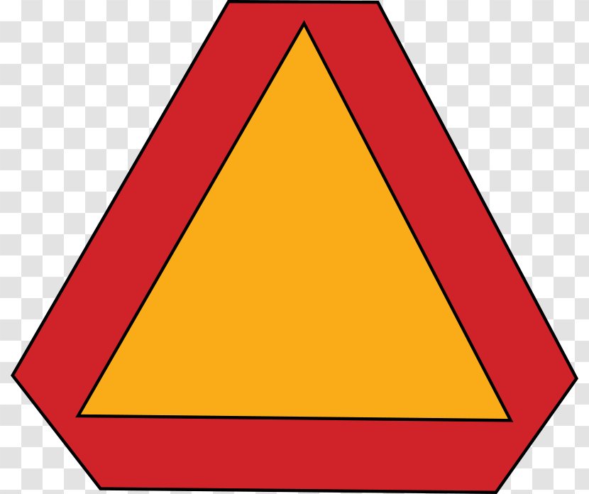 Slow Moving Vehicle Traffic Sign Clip Art - Triangle - Worker Cliparts Transparent PNG