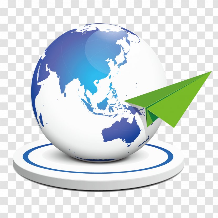 World Map Globe Mapa Polityczna - Paper Airplane Animated Transparent PNG