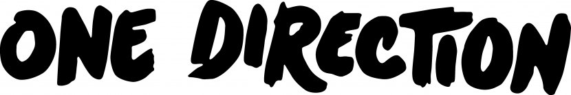 Logo One Direction Font - Black And White - Harry Styles 2018 Transparent PNG