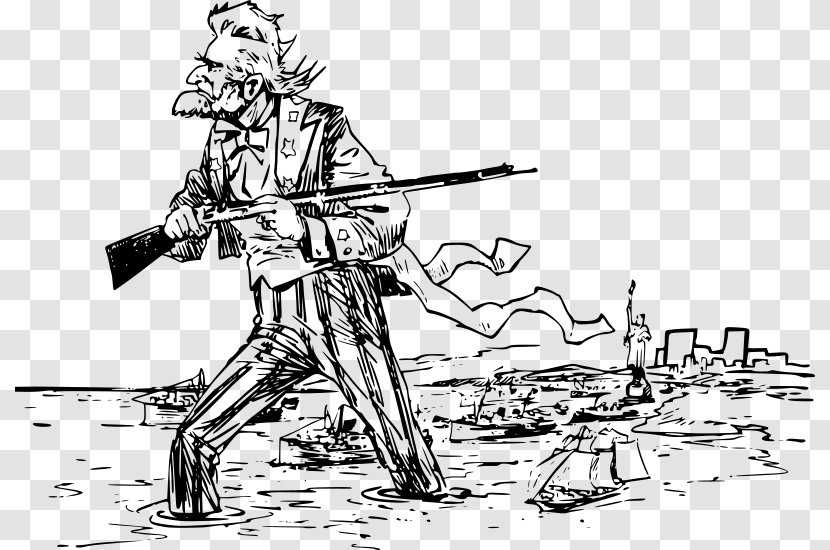 Uncle Sam Firearm Clip Art - Watercolor Transparent PNG