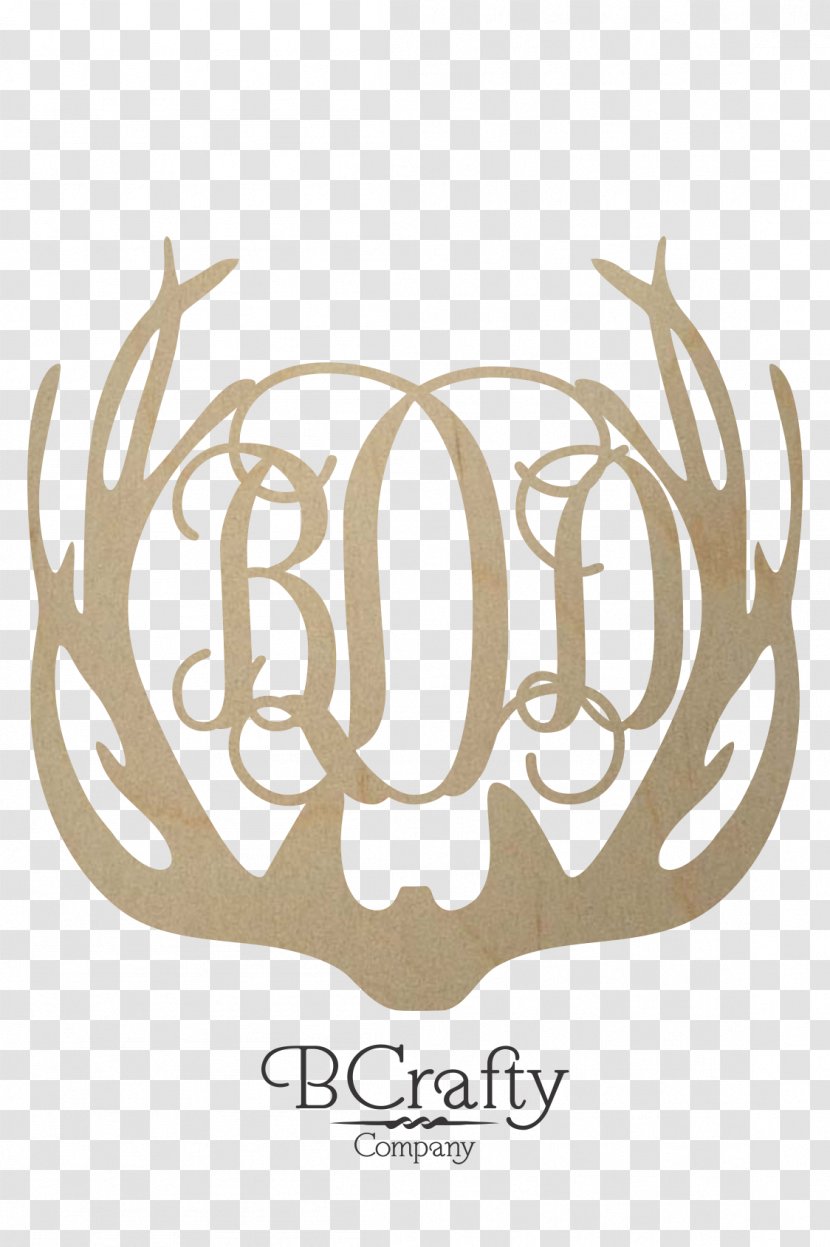 Reindeer Antler Monogram Black-tailed Deer Transparent PNG