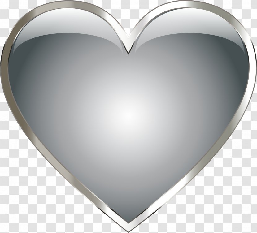 Steel Heart Clip Art - Silhouette Transparent PNG