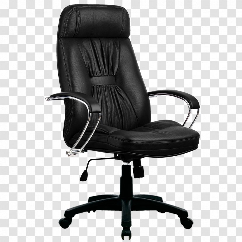 Office & Desk Chairs Swivel Chair Furniture - Black Transparent PNG