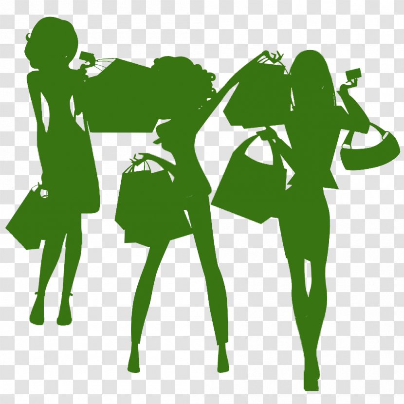 Green Silhouette Cartoon - Woman Transparent PNG