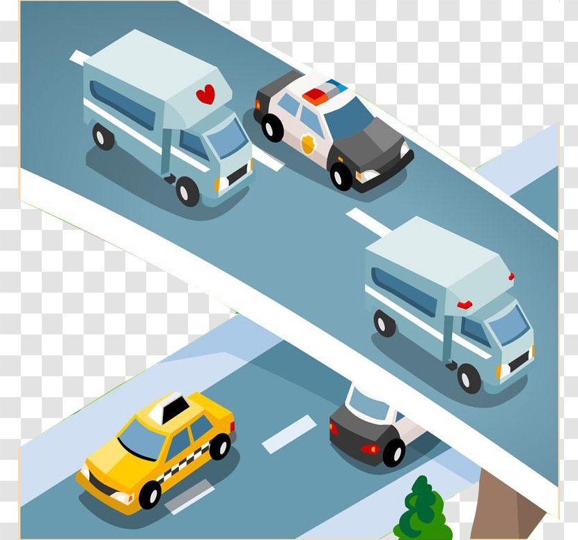 Police Car Ambulance Emergency Medical Services - Model - Cross Bridge Transparent PNG