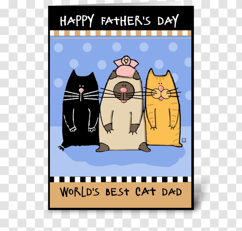 Cat Father's Day Parents' Greeting & Note Cards - Father - Best Card Transparent PNG