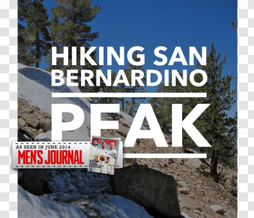 San Bernardino Peak Trail 1W07 Hiking - Hiker On Top Of Mountain Transparent PNG