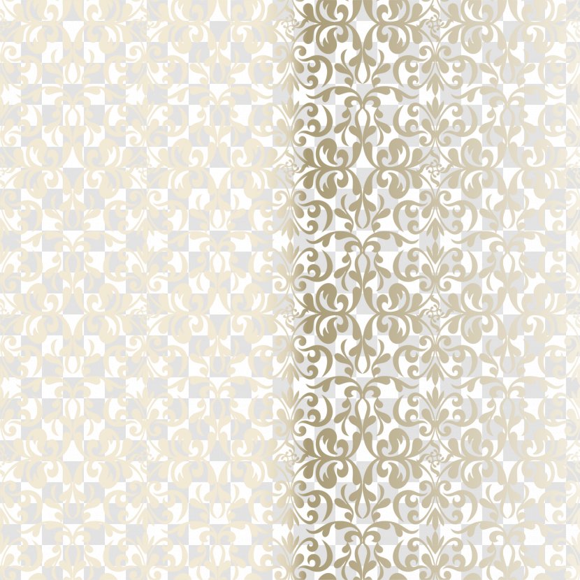 Pattern - Motif - Background Of Golden Flower Vine Transparent PNG