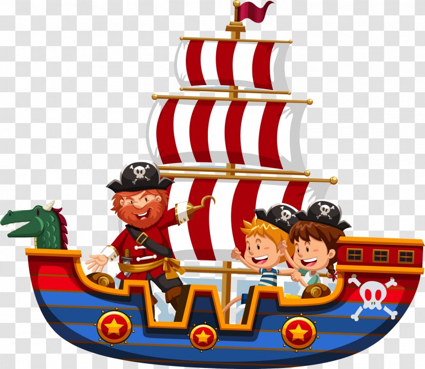 Piracy Royalty-free Stock Illustration - Photography - Vector Hand Painted Pirate Ship Transparent PNG
