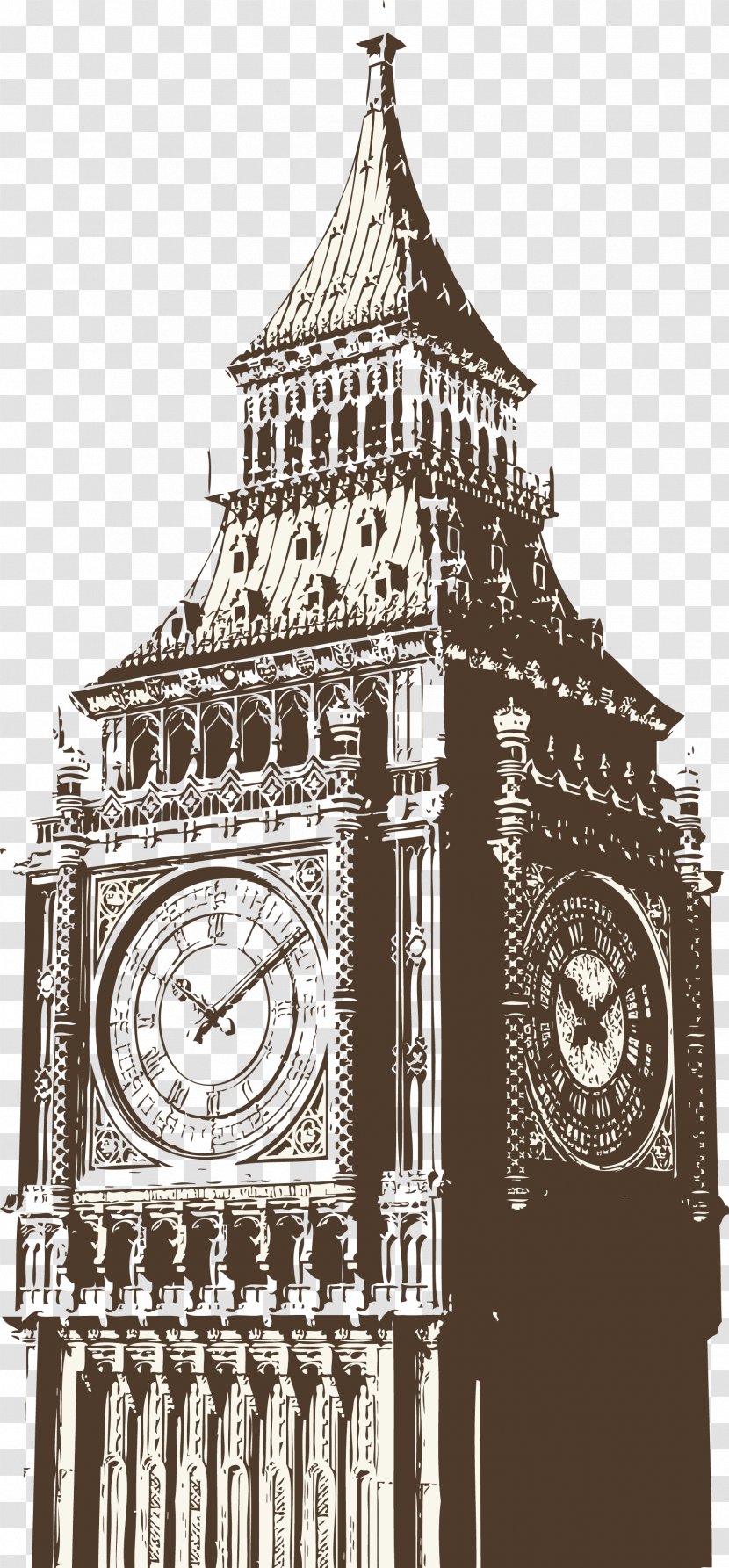 Big Ben Westminster Bridge Palace Of London Eye Wallpaper - Gothic Architecture - Hand-painted Transparent PNG