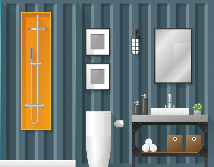 Modern Bathroom Toilet Interior Design Services - Accessory - Decoration Transparent PNG