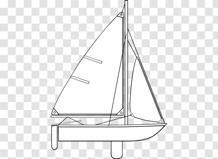 Sailing Sloop Sailboat - Triangle - Points Sail Transparent PNG