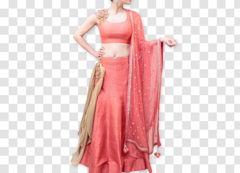 Lehenga-style Saree Choli Blouse Dress - Sari - Pajamas Sherwani Transparent PNG