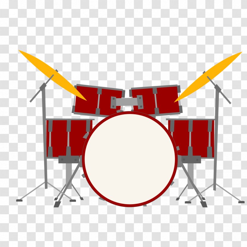 Euclidean Vector Drum Musical Instrument - Watercolor - Red Jazz Material Transparent PNG