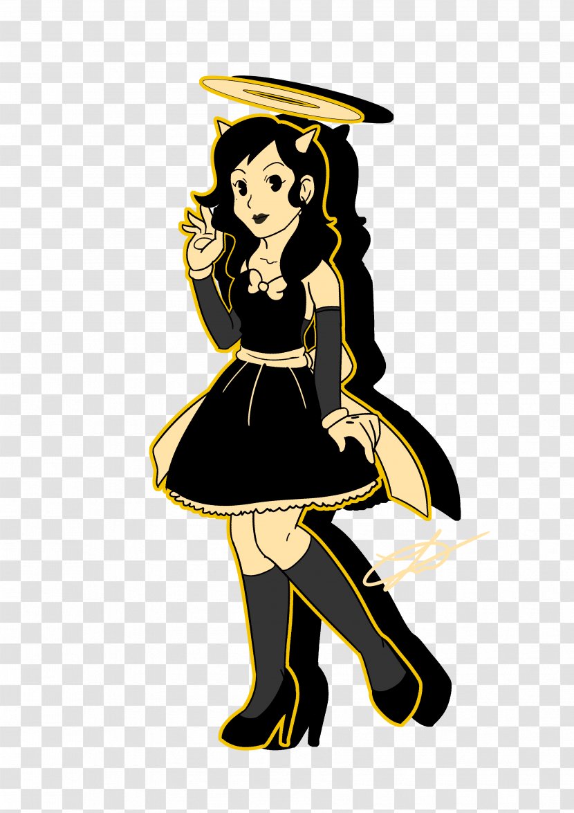 Bendy And The Ink Machine DeviantArt Fan Art - Cartoon - Watercolor Transparent PNG