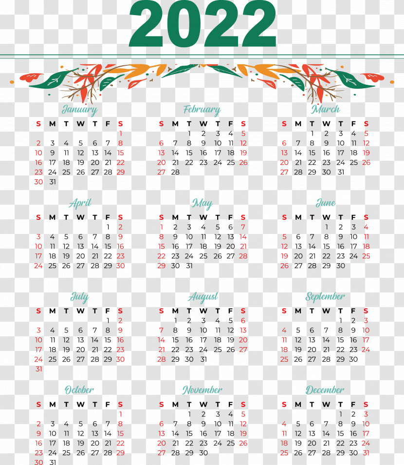 Calendar 2022 Gregorian Calendar Calendar Transparent PNG