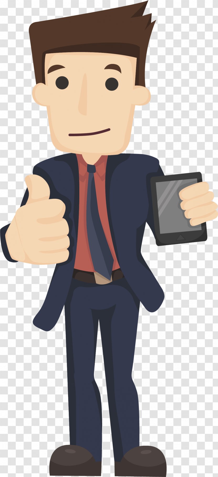 Businessperson Royalty-free Illustration - Thumb - Someone Who Is Using A Cell Phone Transparent PNG