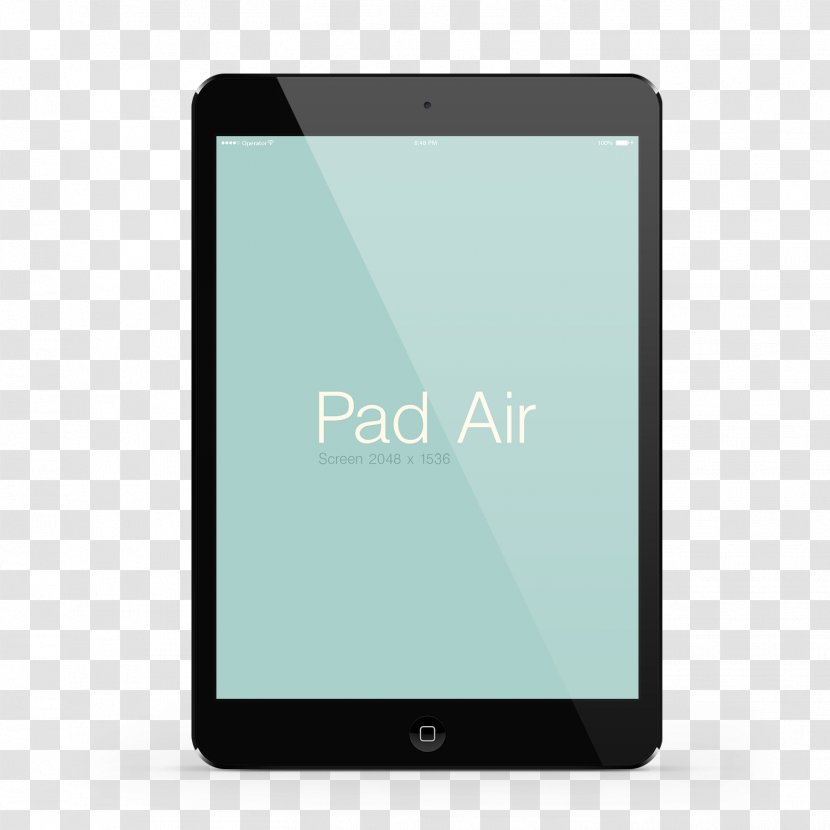 IPad Multimedia Mobile Device - Display - Tablet PC Front Transparent PNG